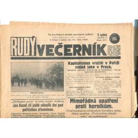 Rudý večerník (19.10.1928) - staré noviny, 1. republika