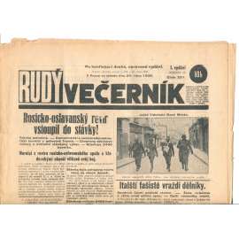 Rudý večerník (24.10.1928) - staré noviny, 1. republika Rudý večerník (24.10.1928) - staré noviny, 1. republika