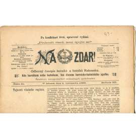 NA ZDAR! Odborný časopis horníků a hutníků Rakouska. Ročník III., číslo 21. (2.11.1893) [časopis, hornictví, noviny]