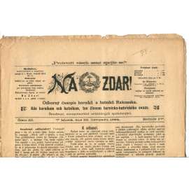 NA ZDAR! Odborný časopis horníků a hutníků Rakouska. Ročník IV., číslo 20. (23.11.1894) [časopis, hornictví, noviny]