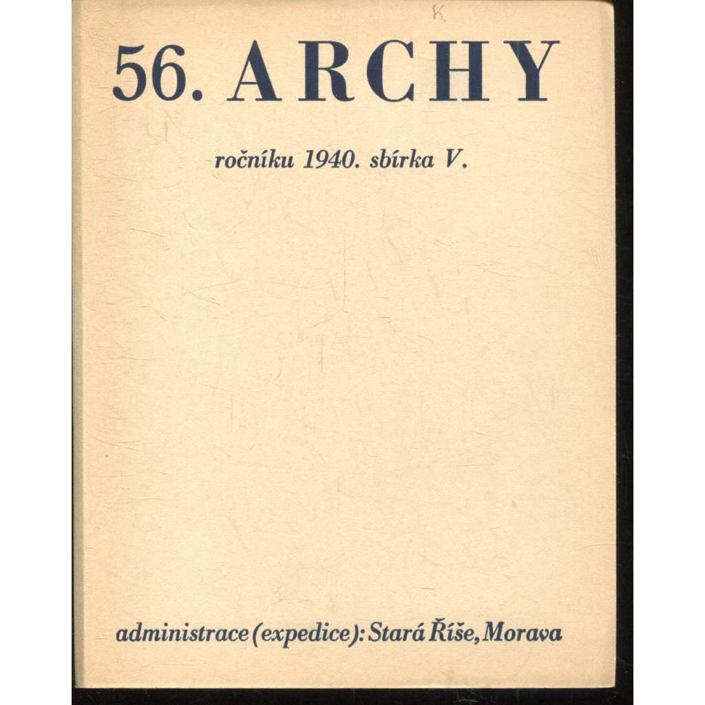 56. Archy (1940) - Stará Říše na Moravě 56. Archy (1940) - Stará Říše na Moravě