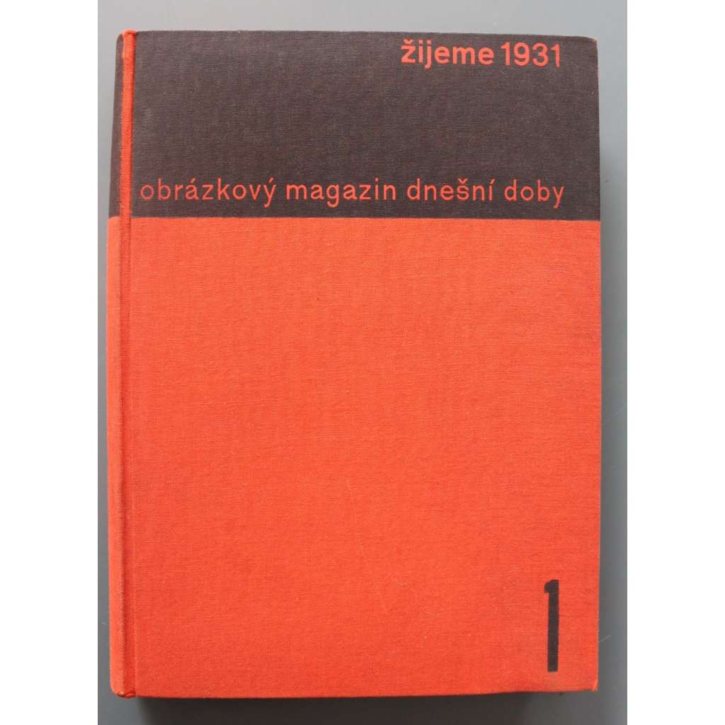 Žijeme. Obrázkový magazín dnešní doby 1931 (časopis, avantgarda, mj. A. Kybal - Textilie pro soudobý byt, L. Žák - Nová výroba, Jak roste město Zlín, J. Funke - Moholy-Nagy; Nejmenší dům)