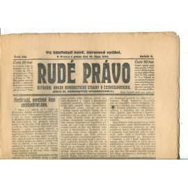 Rudé právo (10.10.1924) - 1. republika, staré noviny Rudé právo (10.10.1924) - 1. republika, staré noviny
