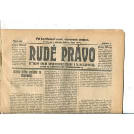 Rudé právo (11.10.1924) - 1. republika, staré noviny Rudé právo (11.10.1924) - 1. republika, staré noviny