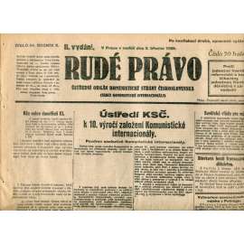 Rudé právo (3.3.1929) - 1. republika, staré noviny Rudé právo (3.3.1929) - 1. republika, staré noviny