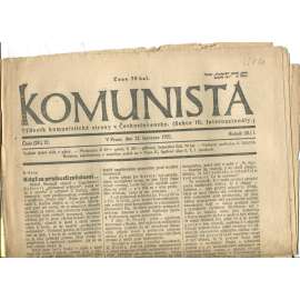 Komunista (15.7.1921) - staré noviny, 1. republika Komunista (15.7.1921) - staré noviny, 1. republika