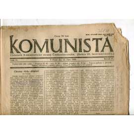 Komunista (13.10.1922) - staré noviny, 1. republika Komunista (13.10.1922) - staré noviny, 1. republika