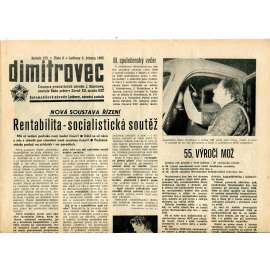 Dimitrovec. Časopis pracujících závodu J. Dimitrova (5.3.1965) - Avia Letňany (Praha 9) - noviny Dimitrovec. Časopis pracujících závodu J. Dimitrova (5.3.1965) - Avia Letňany (Praha 9) - noviny