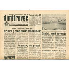 Dimitrovec. Časopis pracujících závodu J. Dimitrova (14.5.1965) - Avia Letňany (Praha 9) - noviny Dimitrovec. Časopis pracujících závodu J. Dimitrova (14.5.1965) - Avia Letňany (Praha 9) - noviny