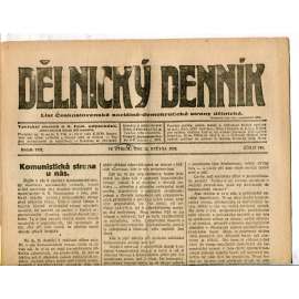 Dělnický denník (12.5.1920) 1. republika, staré noviny