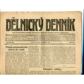 Dělnický denník (20.3.1920) 1. republika, staré noviny