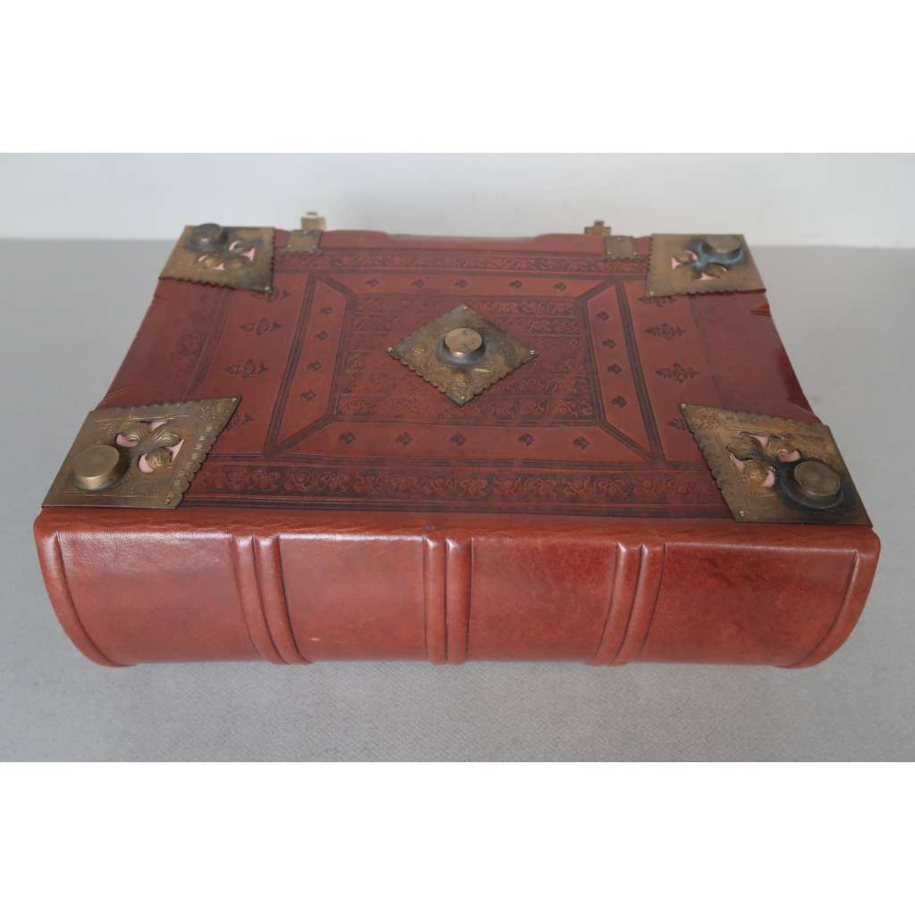 Bible kutnohorská [bibliofilie - faksimile - KRÁSNÁ CELOKOŽENÁ VAZBA]