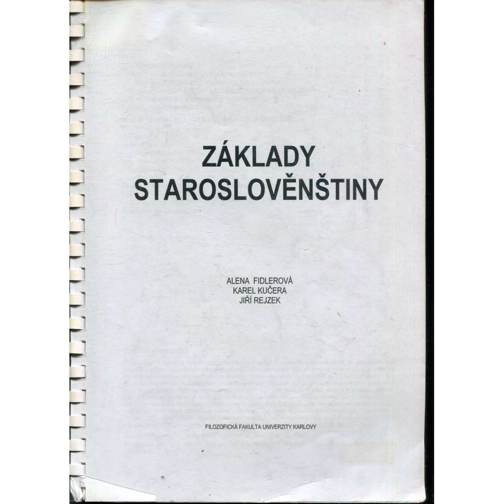 Základy staroslověnštiny Základy staroslověnštiny