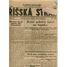 Říšská stráž (14.3.1928) Ústřední deník Národní obce fašistické (staré noviny, fašisté, 1. republika) Říšská stráž (14.3.1928) Ústřední deník Národní obce fašistické (staré noviny, fašisté, 1. republika)