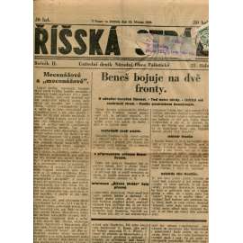 Říšská stráž (15.3.1928) Ústřední deník Národní obce fašistické (staré noviny, fašisté, 1. republika) Říšská stráž (15.3.1928) Ústřední deník Národní obce fašistické (staré noviny, fašisté, 1. republika)