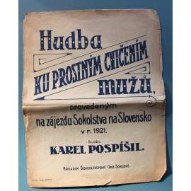 Hudba ku prostným cvičením mužů provedeným na zájezdu Sokolstva na Slovensko v r. 1921 (hudba, noty) Hudba ku prostným cvičením mužů provedeným na zájezdu Sokolstva na Slovensko v r. 1921 (hudba, noty)