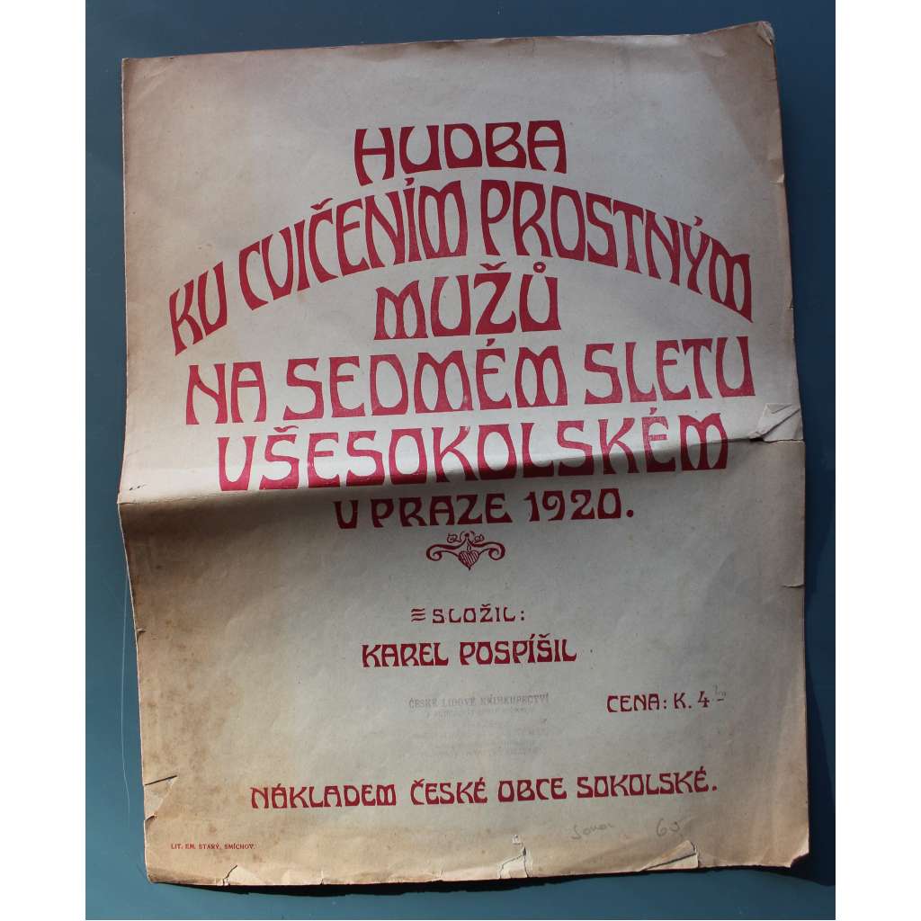 Hudba ku cvičením prostným mužů na sedmém sletu všesokolském v Praze 1920 (noty, piano) Hudba ku cvičením prostným mužů na sedmém sletu všesokolském v Praze 1920 (noty, piano)