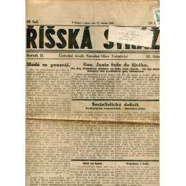 Říšská stráž (17.4.1928) - Ústřední deník Národní obce fašistické (staré noviny, fašisté, 1. republika) Říšská stráž (17.4.1928) - Ústřední deník Národní obce fašistické (staré noviny, fašisté, 1. republika)