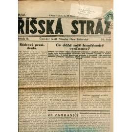 Říšská stráž (28.4.1928) - Ústřední deník Národní obce fašistické (staré noviny, fašisté, 1. republika) Říšská stráž (28.4.1928) - Ústřední deník Národní obce fašistické (staré noviny, fašisté, 1. republika)