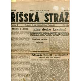 Říšská stráž (30.4.1928) - Ústřední deník Národní obce fašistické (staré noviny, fašisté, 1. republika) Říšská stráž (30.4.1928) - Ústřední deník Národní obce fašistické (staré noviny, fašisté, 1. republika)