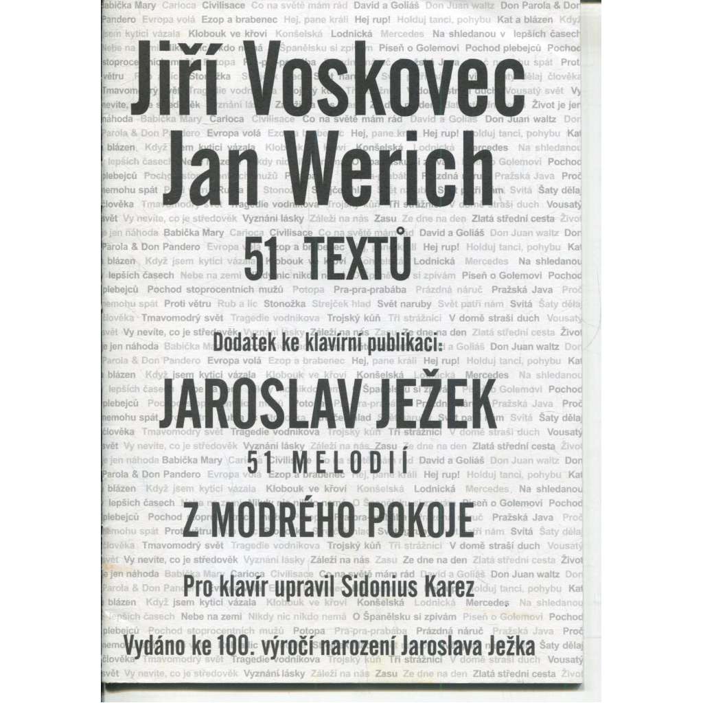 Jiří Voskovec, Jan Werich - 51 textů Jiří Voskovec, Jan Werich - 51 textů