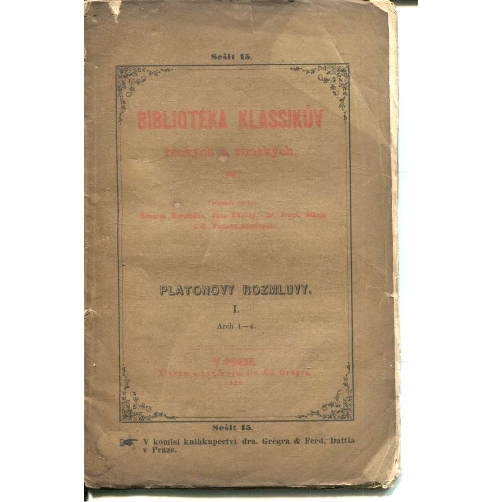 Obrana Sokrata (Platon, 1864) - Platonovy rozmluvy I. Obrana Sokrata (Platon, 1864) - Platonovy rozmluvy I.