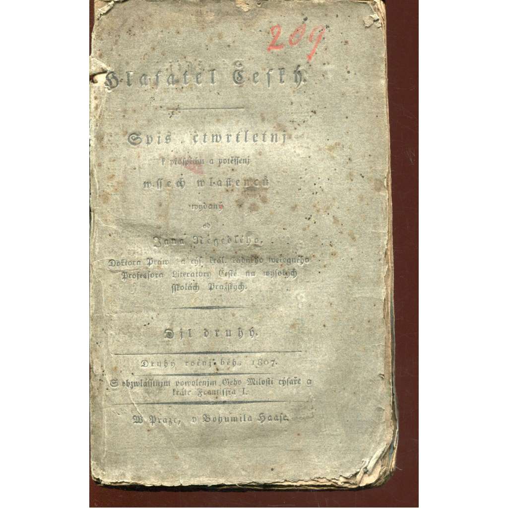 Hlasatel český, ročník II., díl 2.1807 Hlasatel český, ročník II., díl 2.1807