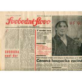 Svobodné slovo. List Československé strany socialistické (29.12.1990) - noviny Svobodné slovo. List Československé strany socialistické (29.12.1990) - noviny
