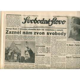 Svobodné slovo. List Československé strany socialistické (19.11.1990) - noviny Svobodné slovo. List Československé strany socialistické (19.11.1990) - noviny