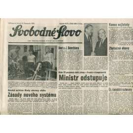 Svobodné slovo. List Československé strany socialistické (15.11.1990) - noviny Svobodné slovo. List Československé strany socialistické (15.11.1990) - noviny
