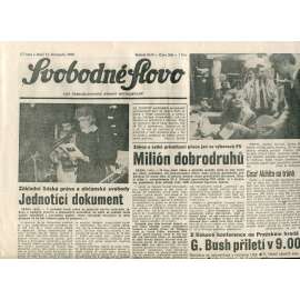 Svobodné slovo. List Československé strany socialistické (13.11.1990) - noviny Svobodné slovo. List Československé strany socialistické (13.11.1990) - noviny