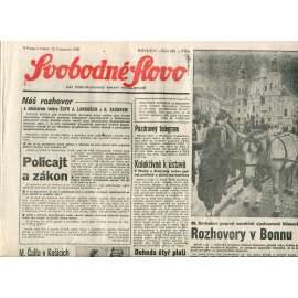 Svobodné slovo. List Československé strany socialistické (10.11.1990) - noviny Svobodné slovo. List Československé strany socialistické (10.11.1990) - noviny
