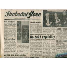 Svobodné slovo. List Československé strany socialistické (8.11.1990) - noviny Svobodné slovo. List Československé strany socialistické (8.11.1990) - noviny