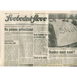 Svobodné slovo. List Československé strany socialistické (7.11.1990) - noviny Svobodné slovo. List Československé strany socialistické (7.11.1990) - noviny