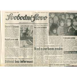 Svobodné slovo. List Československé strany socialistické (6.11.1990) - noviny Svobodné slovo. List Československé strany socialistické (6.11.1990) - noviny