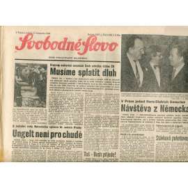 Svobodné slovo. List Československé strany socialistické (3.11.1990) - noviny Svobodné slovo. List Československé strany socialistické (3.11.1990) - noviny