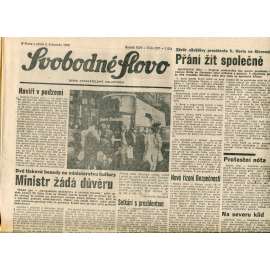 Svobodné slovo. List Československé strany socialistické (2.11.1990) - noviny Svobodné slovo. List Československé strany socialistické (2.11.1990) - noviny