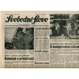 Svobodné slovo. List Československé strany socialistické (24.10.1990) - noviny Svobodné slovo. List Československé strany socialistické (24.10.1990) - noviny