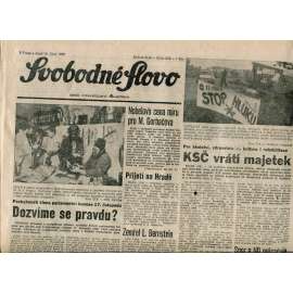 Svobodné slovo. List Československé strany socialistické (16.10.1990) - noviny Svobodné slovo. List Československé strany socialistické (16.10.1990) - noviny