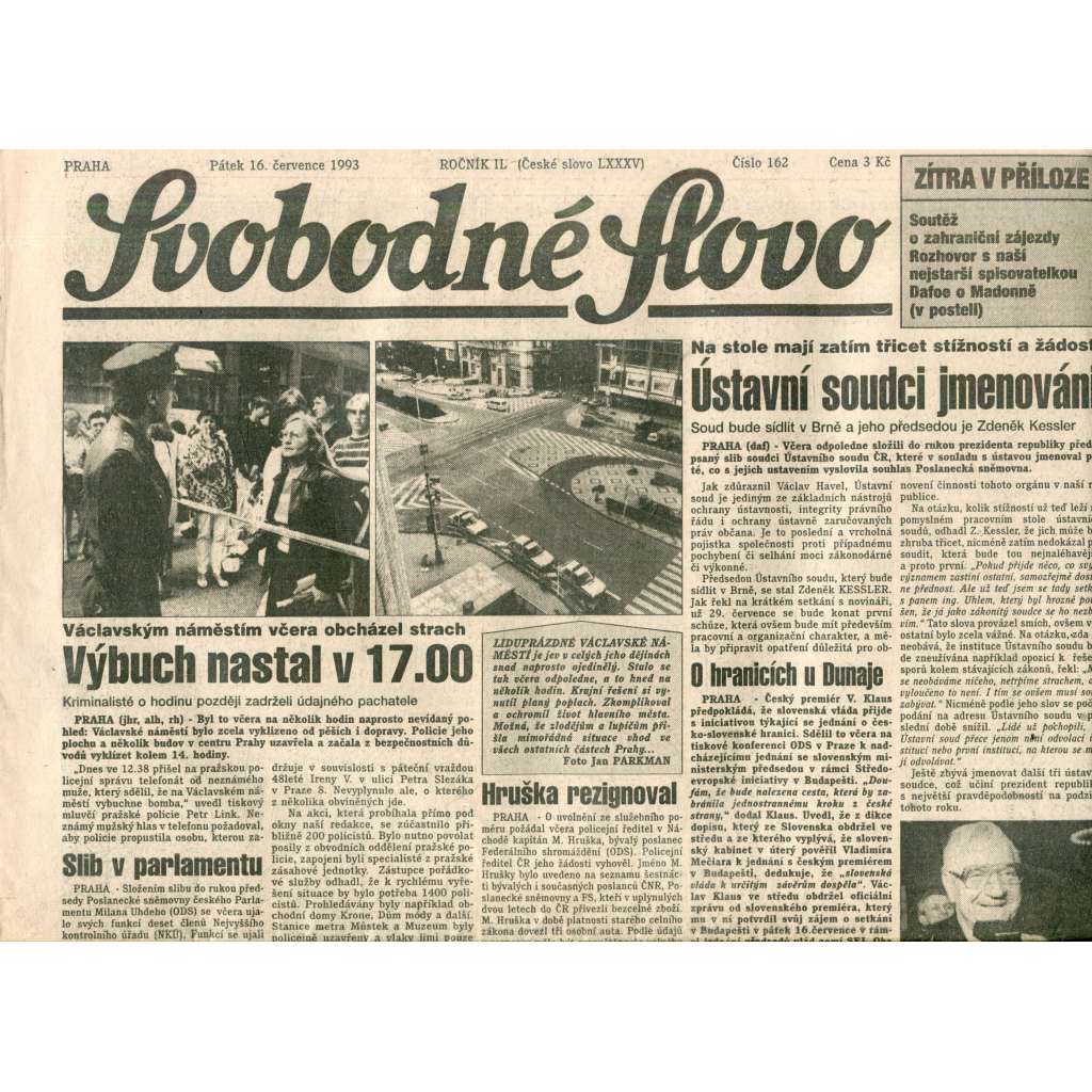 Svobodné slovo (16.7.1993) - noviny