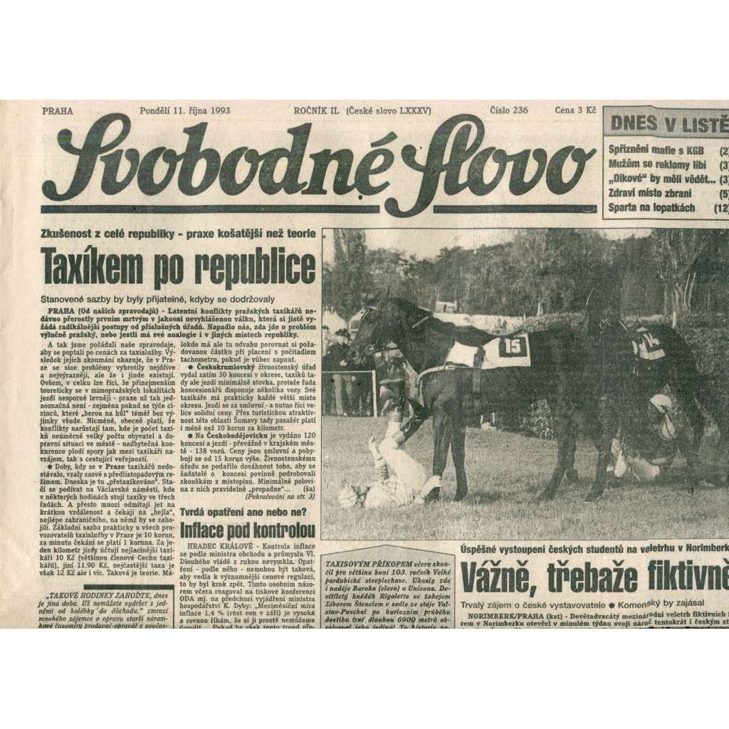 Svobodné slovo (11.10.1993) - noviny Svobodné slovo (11.10.1993) - noviny