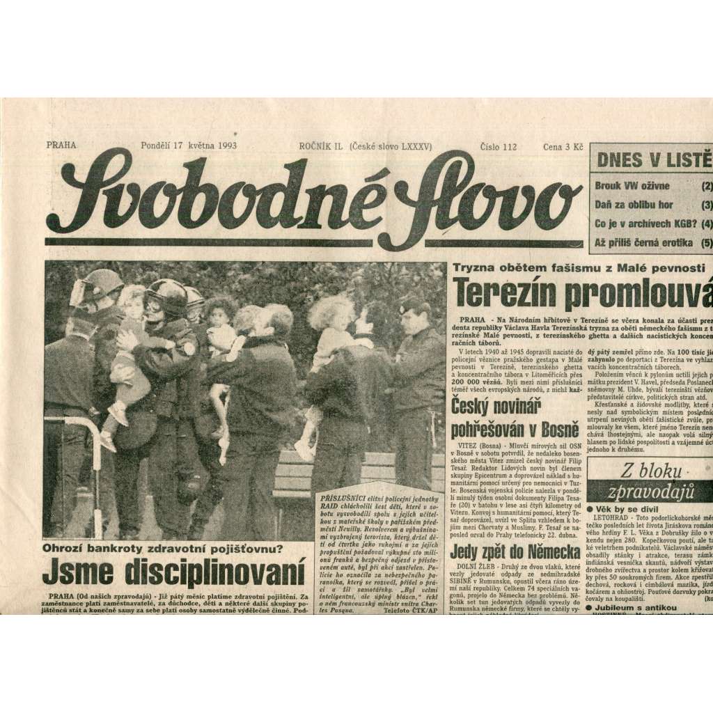 Svobodné slovo (17.5.1993) - noviny Svobodné slovo (17.5.1993) - noviny