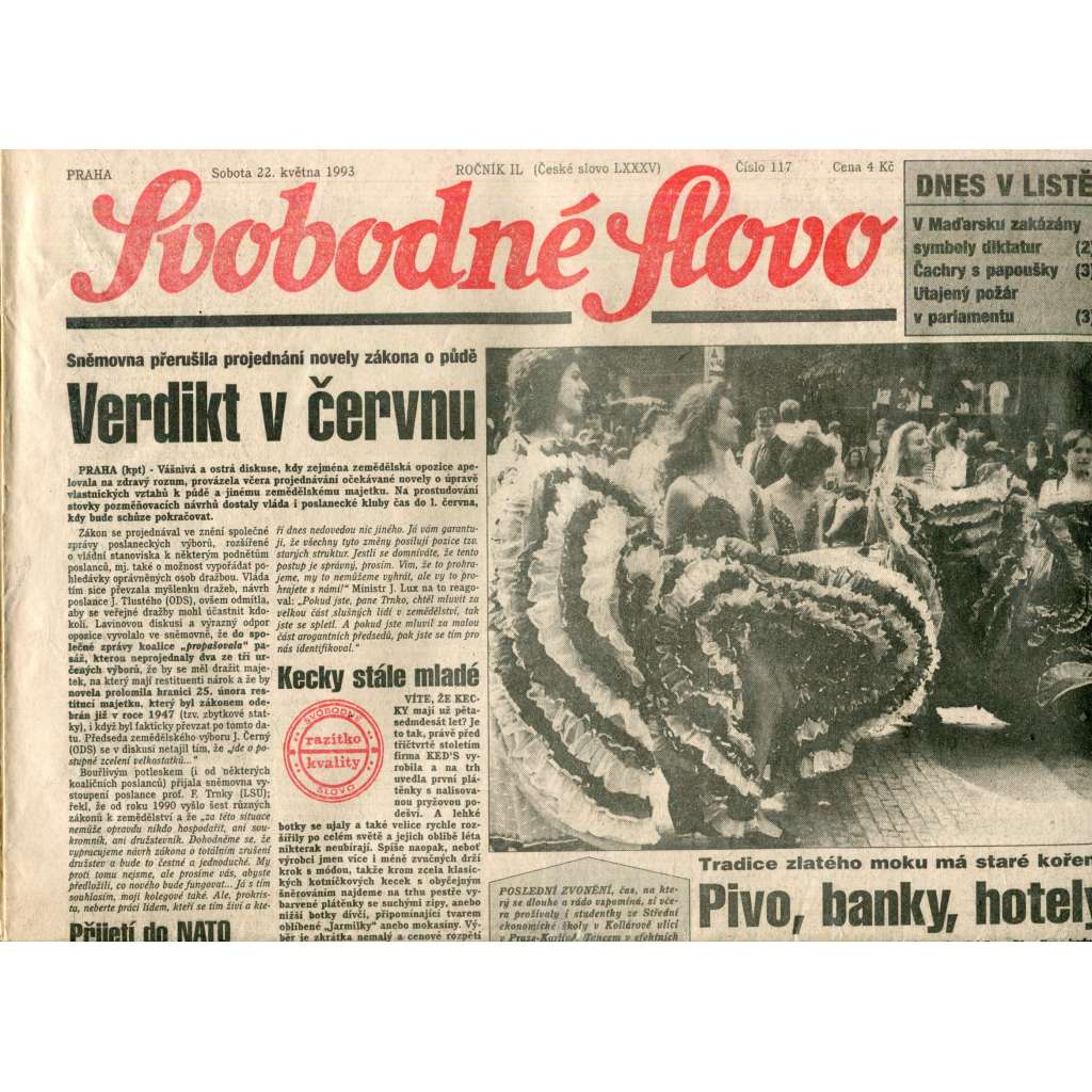 Svobodné slovo (22.5.1993) - noviny Svobodné slovo (22.5.1993) - noviny