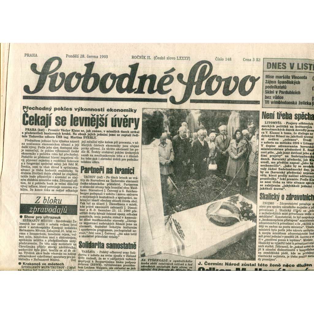 Svobodné slovo (28.6.1993) - noviny Svobodné slovo (28.6.1993) - noviny
