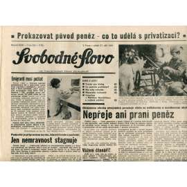 Svobodné slovo (27.9.1991) - noviny