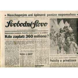 Svobodné slovo (8.8.1991) - noviny
