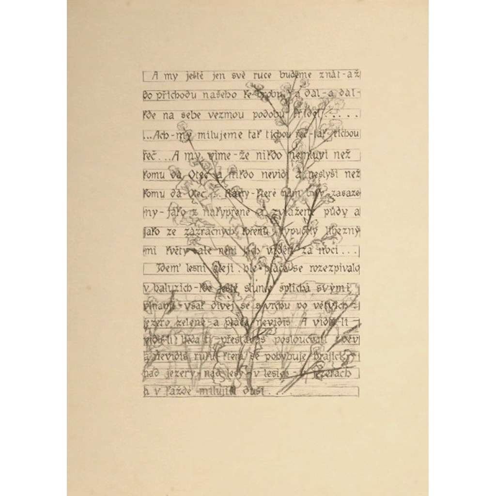 Smrtelné ticho, litografie, František Bílek (1872-1941)