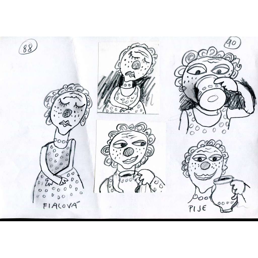 Fialová pije