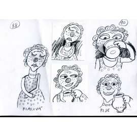 Fialová pije