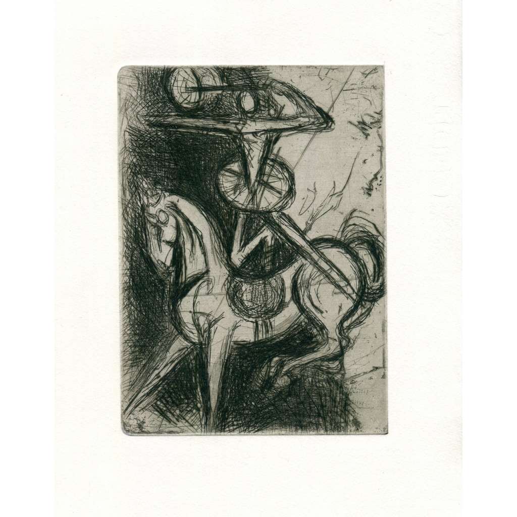 Jan Bauch (1898 - 1985) - Krasojezdkyně - lept, grafika, novotisk